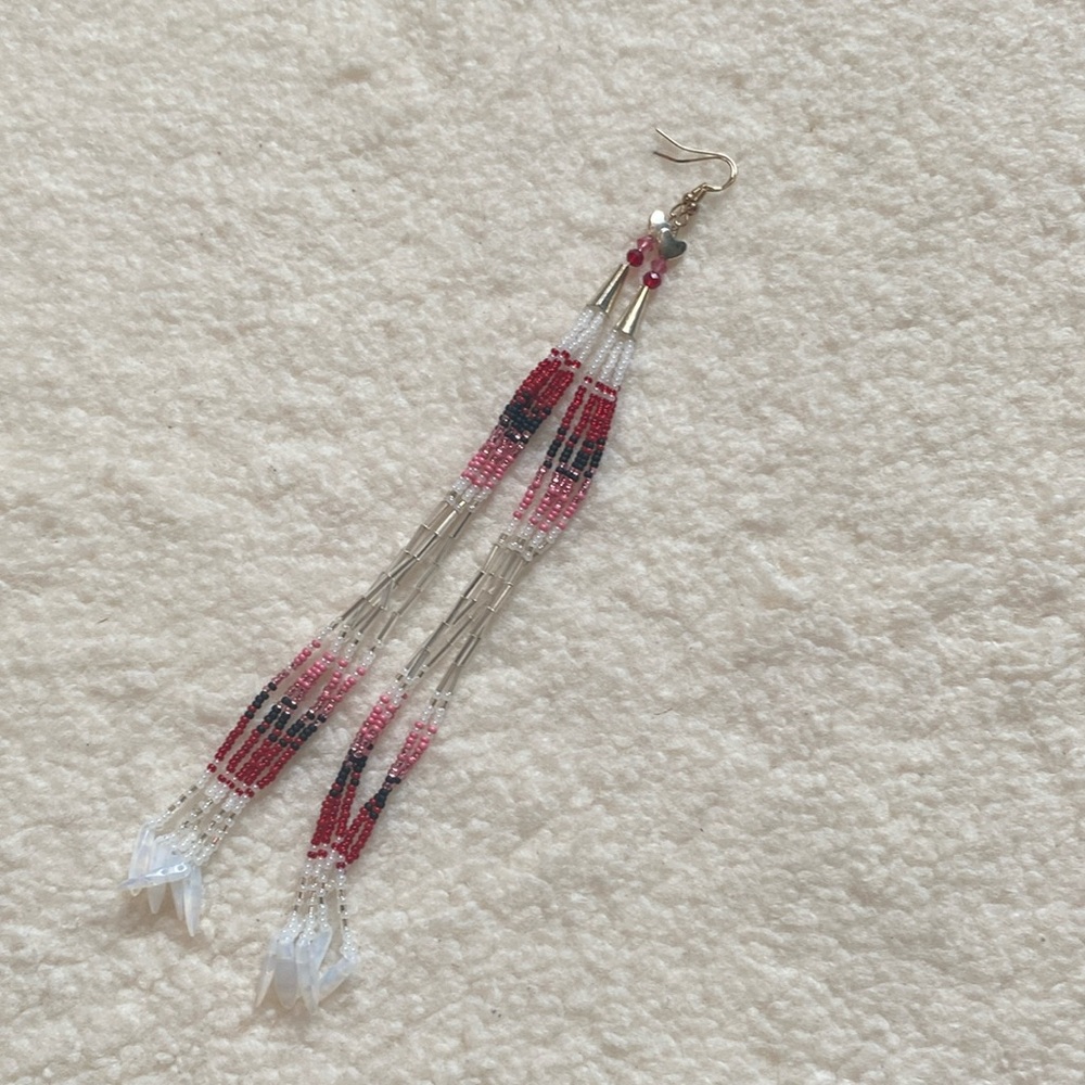 Valentines Beaded indigenous earrings
